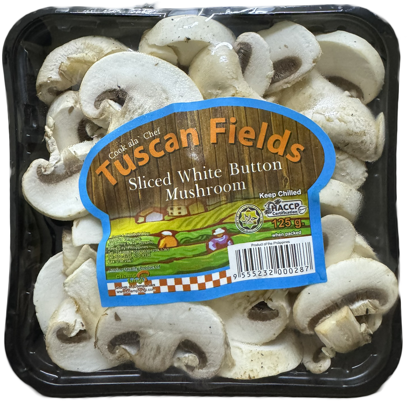 Sliced White Button Mushroom